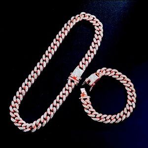 Iced Out Cuban Chain and Bracelet Set